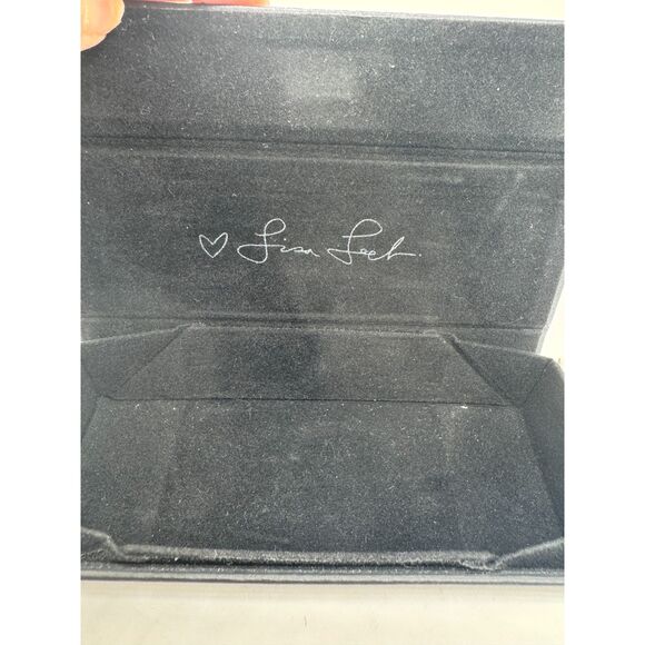 Lisa Loeb Hard Leather Rectangle Top-Stiching Eyeglasses Sunglasses Case - Picture 9 of 9